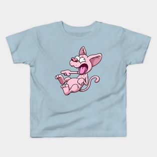 Crazy Laughing Sphynx Cat Kids T-Shirt